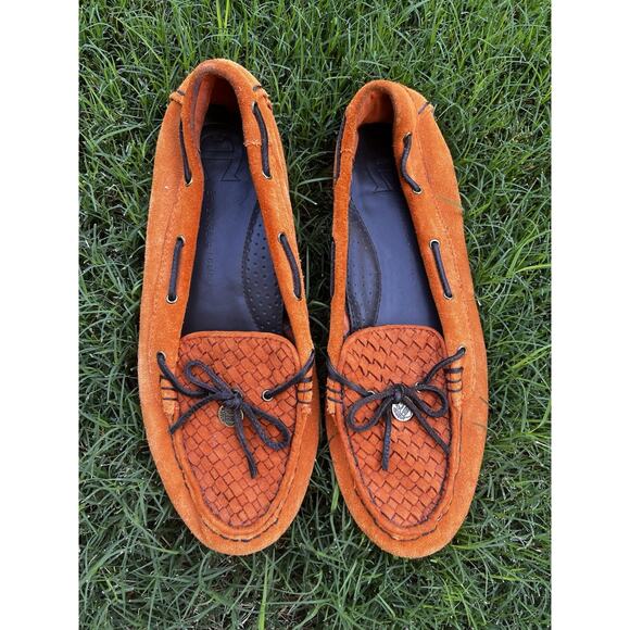 ETIENNE AIGNER Women’s Shoes Loafers Orange Sz 10 - Picture 1 of 10